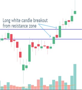 Long white candle